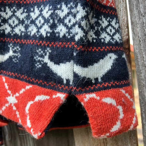 J. Crew fall knit sweater wool blend navy oran free white XXS - Picture 5 of 10